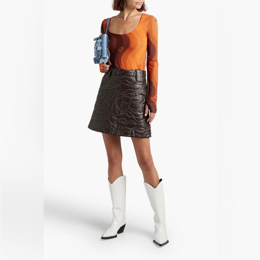 Ganni orange body suit